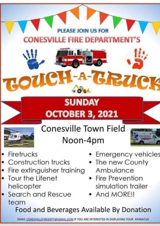 Conesville Touch a Truck 10-3-21 12 to 4 pm