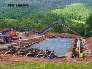 pouring concrete